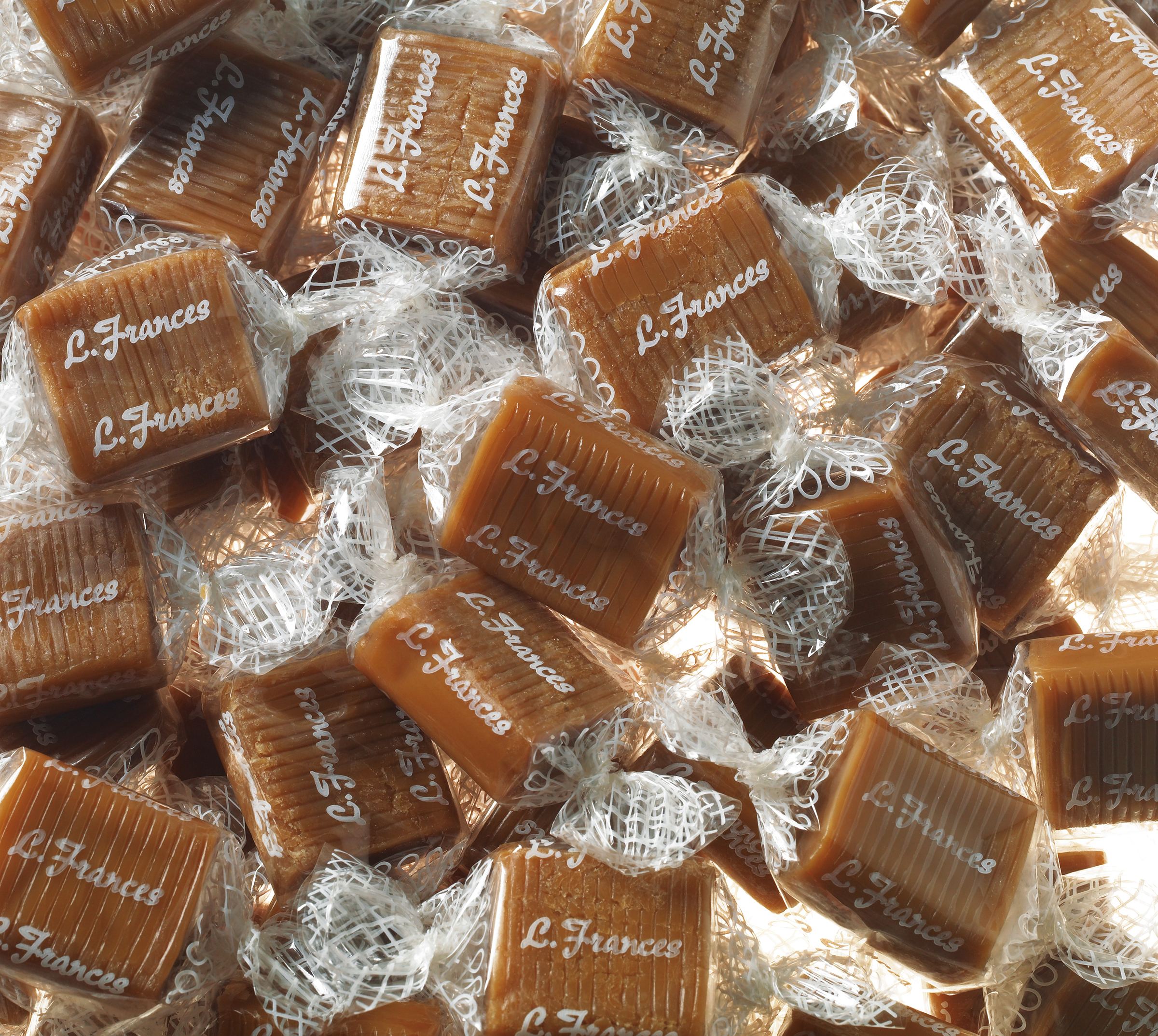 Individually wrapped L. Frances caramels