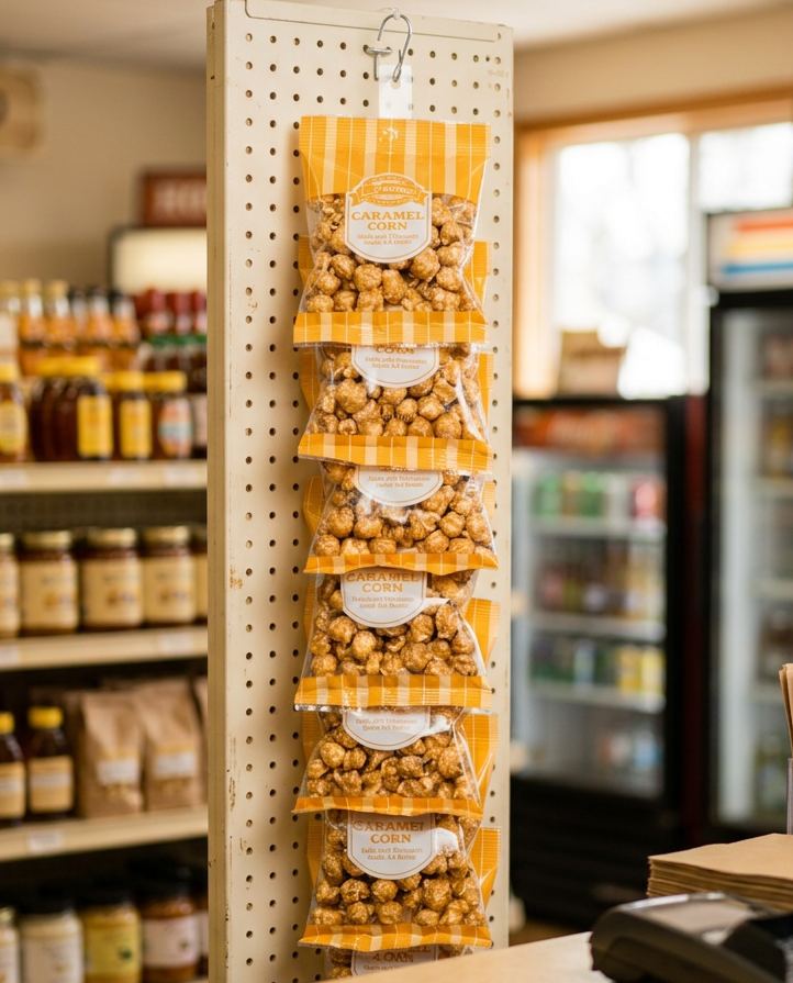 Caramel Corn shelf packaging