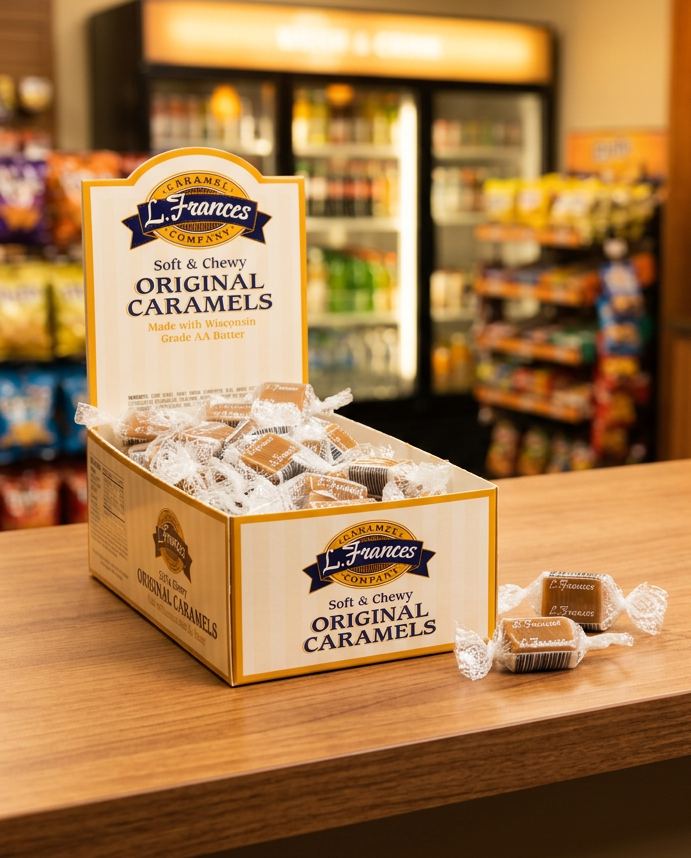 Original Caramels retail display box