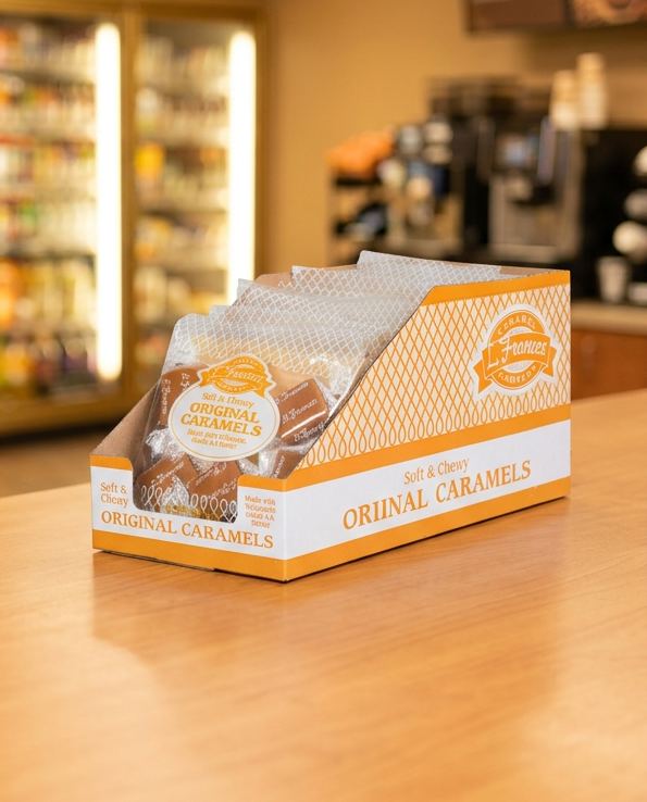 Original Caramels shelf display